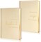 Vow Books His and Hers Set of 2 Canvas Linen Wedding Vow Books Husband and Wife Hard Cover Vow Books for Engagement Gifts(XZ-HW-Beige)